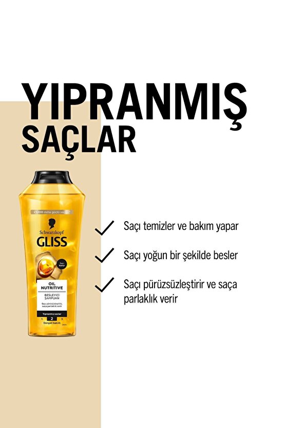 Oil Nutritive Besleyici Şampuan Yıpranmış Saçalar 400 ml