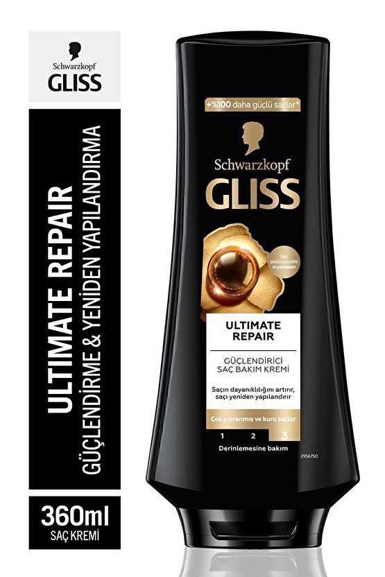 Ultimate Repair Keratin Derinlemesine Güçlendirici Saç Bakım Kremi  360  ml Yıpranmış Kuru Saçlar