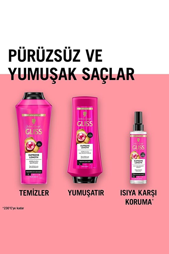 Supreme Length Koruyucui Şampuan Yağlı Köklü, Kuru Uçlu Saçalar 400 ml