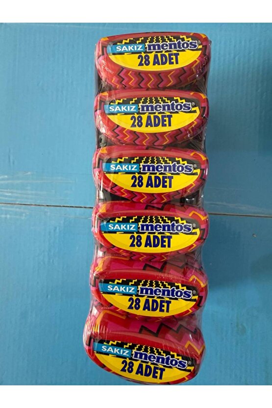 Sour Çilek Aromalı Şekersiz Tatlandırıcılı Ekşi Draje Sakız 6 Adet x 56 g