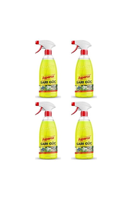 - ASPEROX SARI GÜÇ ULTRA YAĞ SÖKÜCÜ 1LT - 4 ADET