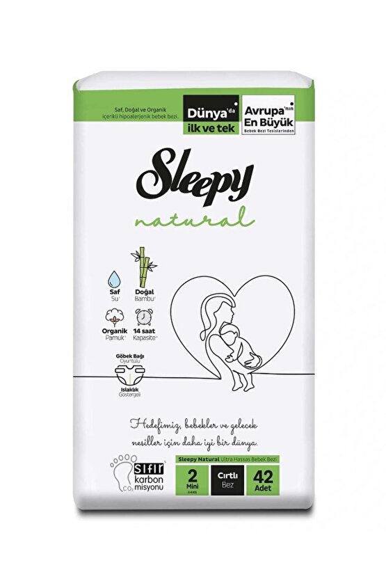 Natural No: 2 Cırtlı Bebek Bezi 42 Adet 8681212060369