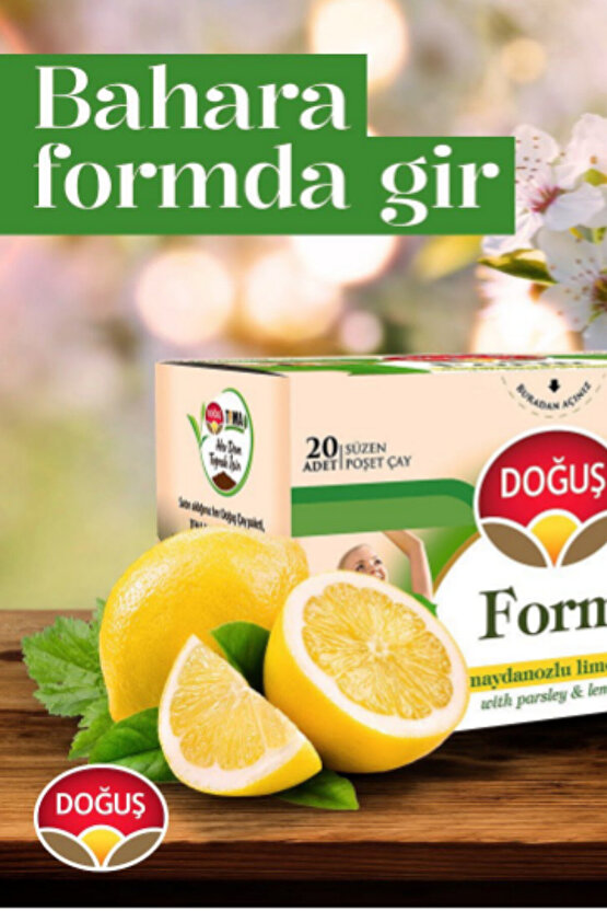 Form Maydonozlu Limonlu Bitki Çayı 20li X 12 Adet