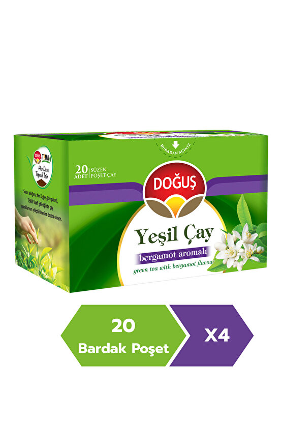 Bergamotlu Yeşil Çay 20’li X 4 Adet