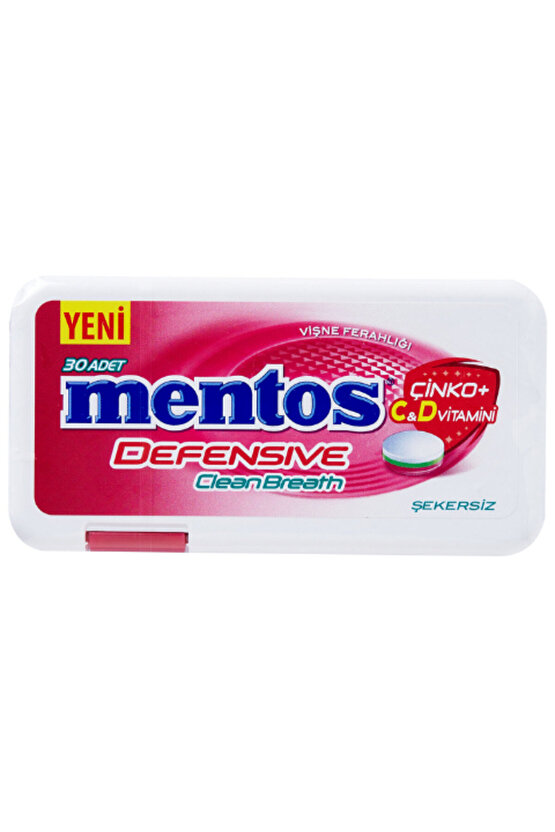 Defensive Clean Breath Vişne Aromalı Tatlandırıcılı Tablet Şekerleme 21 g x 12 Adet
