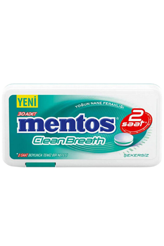 Clean Breath Yoğun Nane Aromalı Tatlandırıcılı Tablet Şekerleme 21 GR * 12 Adet