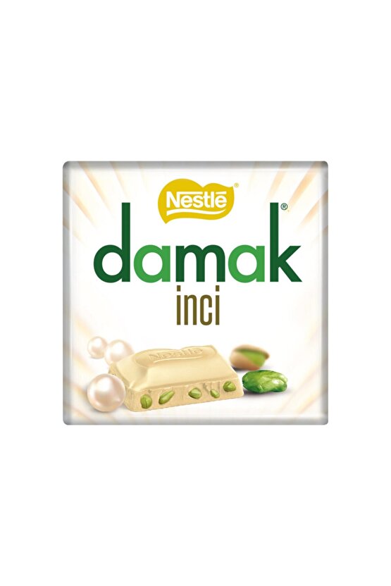 Damak Inci Antep Fıstıklı Beyaz Çikolata 60 Gr 6lı Paket