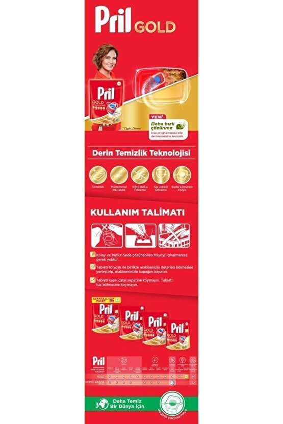 Gold 45 Yıkama Bulaşık Makinesi Tableti - Ekonomik Temizlik