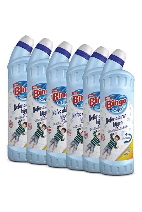 Oksijen Çamaşır Suyu 750 Ml Ferahlatan Hijyen Ekonomi Paketi 6lı
