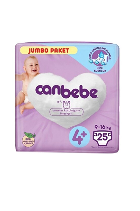 Maxiplus 4+ Numara 25 Adet Bebek Bezi 9-16 kg