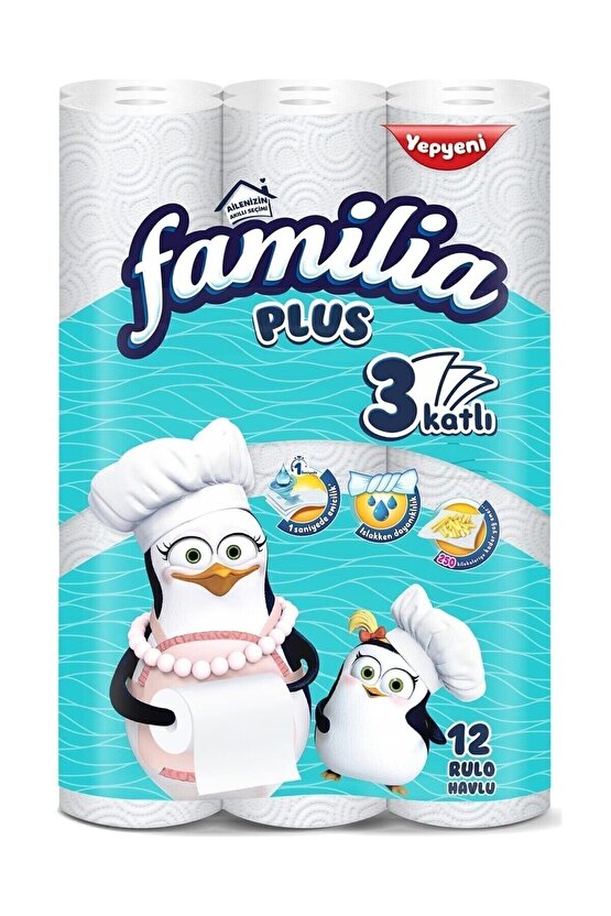 Kağıt Havlu 3 Katlı 12 Rulo