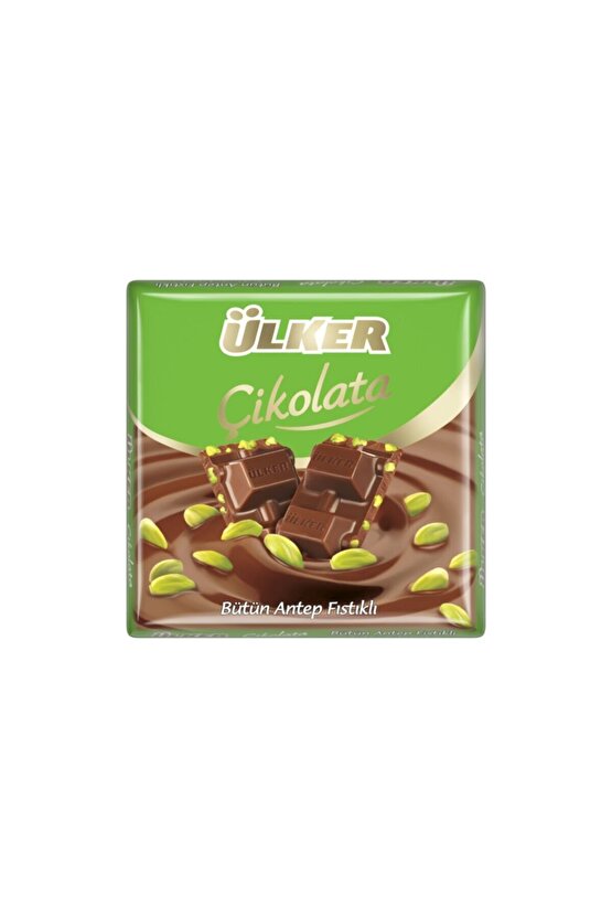 Kare Antep Fıstıklı Çikolata 70 gr 6 adet