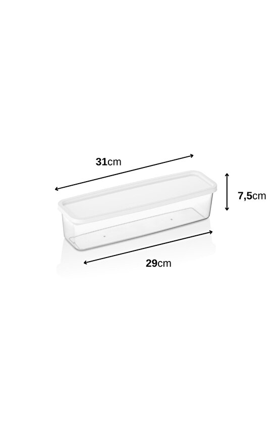 3lü Vakumlu Erzak Saklama Kabı Bakliyat Kabı Buzdolabı Düzenleyici 3x1400ml