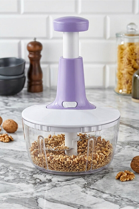 3 Bıçaklı Pratik El Rondosu Paslanmaz Çelik El Robotu Doğrayıcı Rondo 1,5 L