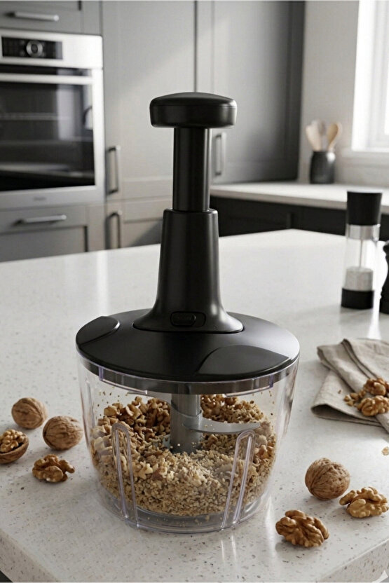 5 Bıçaklı Pratik El Rondosu Paslanmaz Çelik El Robotu Doğrayıcı Rondo 2,5 L