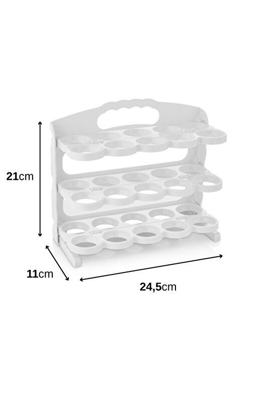 3 Katlı Yumurtalık 30 Bölmeli Yumurta Kutusu Buzdolabı Organizer Kutu