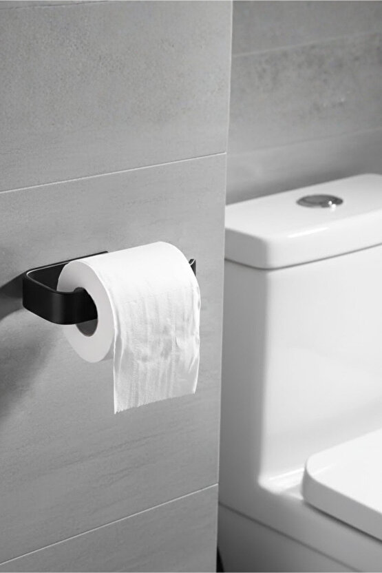 Yapışkanlı Lüks Tasarım Lamalı Tuvalet Kağıtlığı - Modern Banyo Kağıt Havluluk - Delmeden Montaj