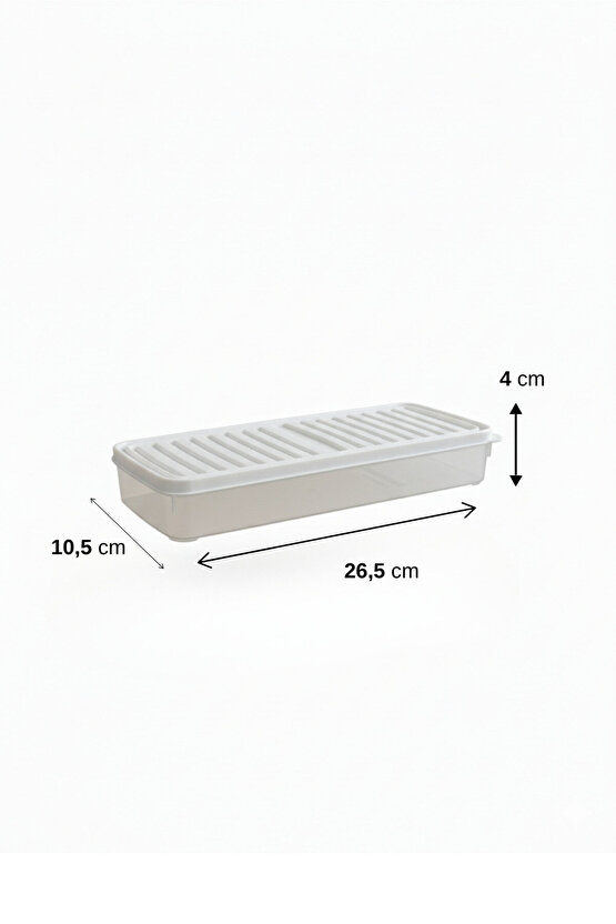 8li Şeffaf Saklama Kabı Buzdolabı Dondurucu Difrize Uygun Süzenleyici Set 8x1200 ml