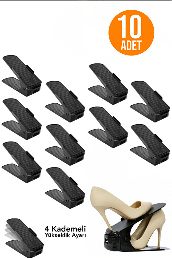 10 Adet - Ayarlanabilir Kademeli Ayakkabı Rampası
