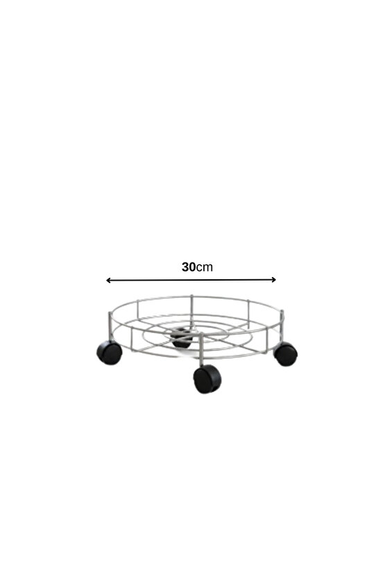 Damacana ve Tüp Taşıma Aparatı Metal - 30 cm Krom