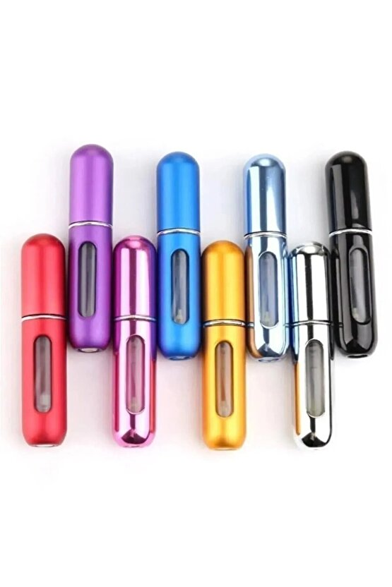 2 Adet - Taşınabilir Mini Parfüm Şişesi Çanta Cep Araç Içi Boy - Doldurulabilir Boş Şişe 5 Ml.