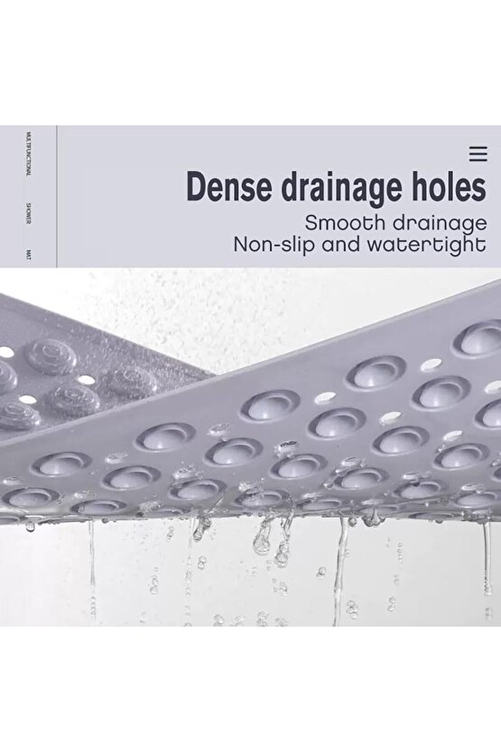 Vantuzlu Banyo ve Duş Kaydırmazı | Küvet İçi Masajlı Kaymaz Zemin Duşakabin Paspası 36x70 Cm