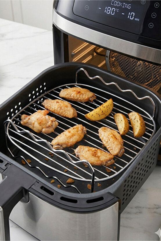 Airfryer Izgara Teli Zigzag Model | Fritöz Metal Aksesuarı XXL