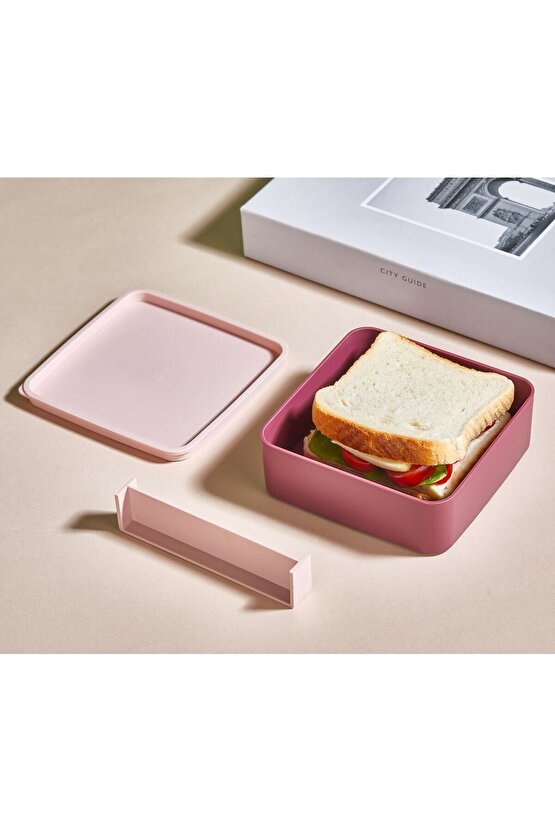 2 Katlı Kare Lunchbox Yemek Saklama Kabı Beslenme Kutusu Seti-sporcu Öğrenci Fitness Okul Işyeri