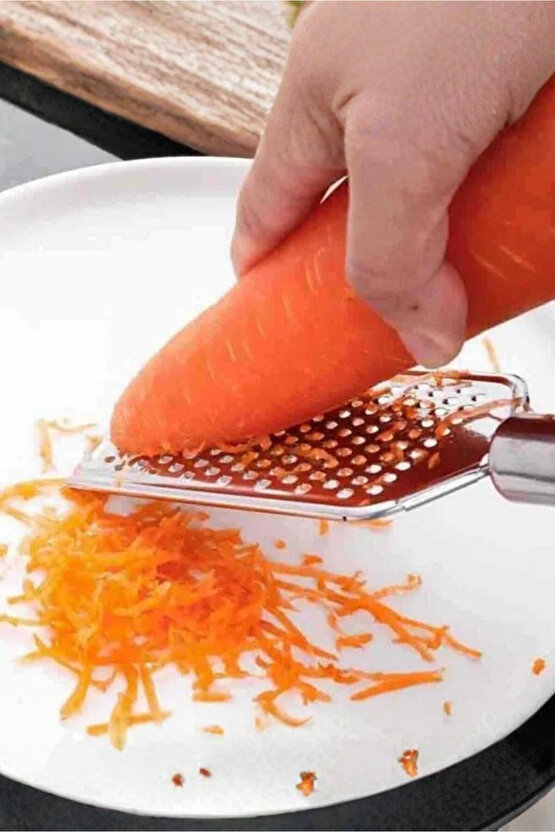 Paslanmaz Çelik Kaşar Havuç ve Sarımsak Rendesi