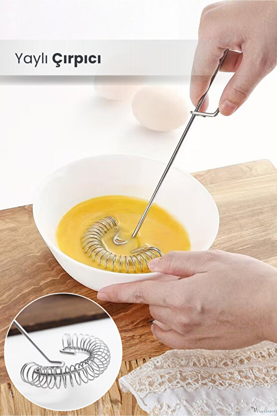 Yaylı Spiral Yumurta Çırpıcı Mikser Ve Krem Karıştırıcı