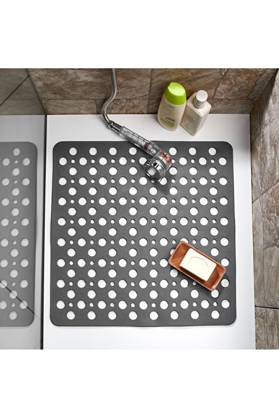 Silikon Kaydırmaz Taban Duşakabin ve Banyo Paspası - Kare Banyo ve Küvet İçi Bubble Paspas