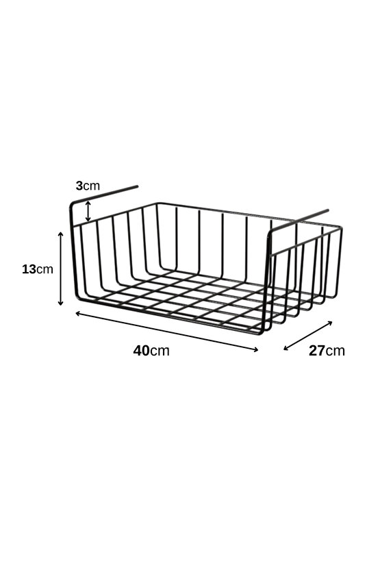 Dolap Içi Asılabilir Kanguru Model Düzenleyici Raf Havlupan 36cm - Siyah
