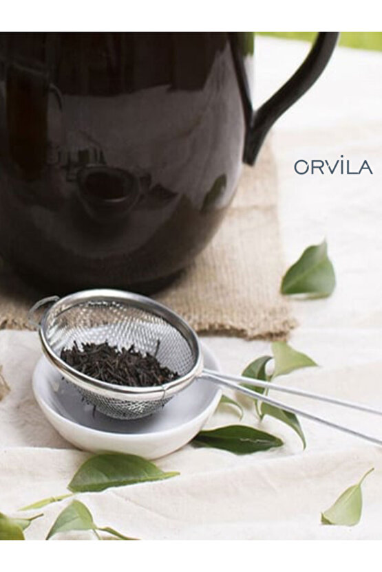 Metal Çay Süzgeci - Bardak Üstü Paslanmaz Metal Çay Süzgeçi