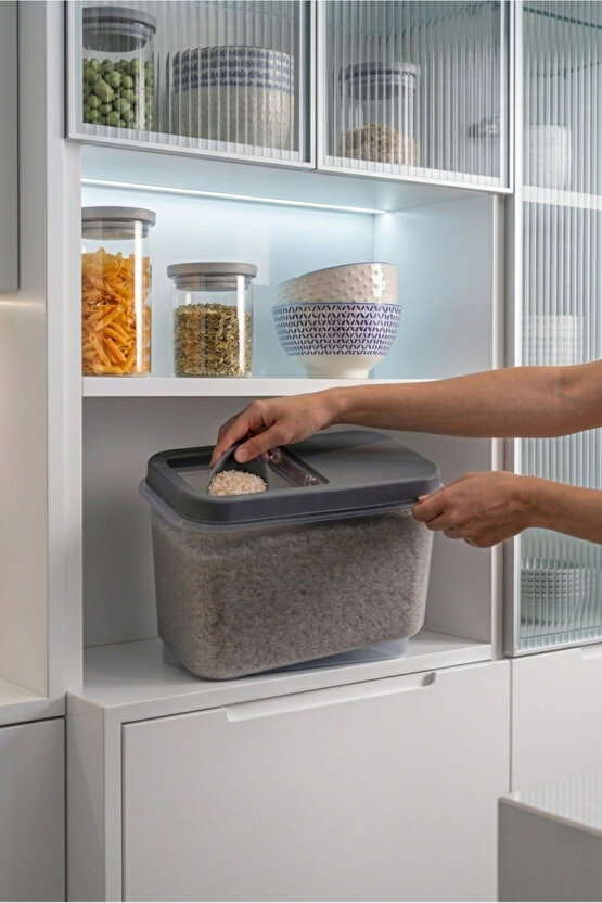Çok Amaçlı Saklama Kabı 10lt Multibox- Erzak Bakliyat Deterjanlık Saklama Kutusu