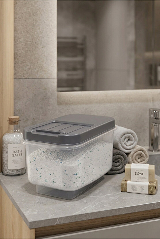 Çok Amaçlı Saklama Kabı 7.5lt Multibox- Erzak Bakliyat Deterjanlık Saklama Kutusu