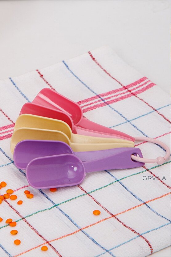 Mini Boy 6lı Renkli Ölçek Kaşığı Baharat Küreği Baharat Kaşığı