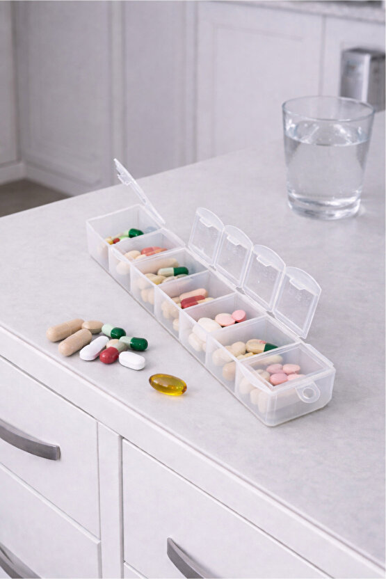 Haftalık Günlük Vitamin Hap Ilaç Saklama Kutusu
