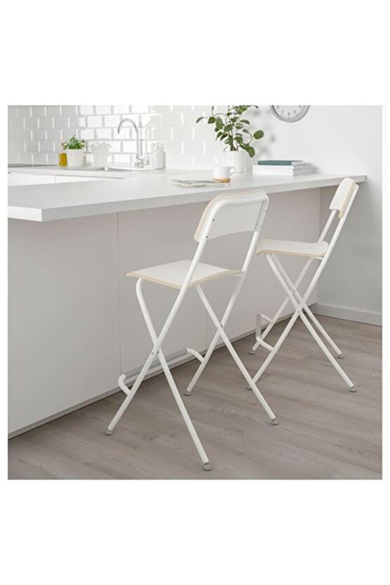 - FRANKLIN, bar sandalyesi, beyaz, 63 cm