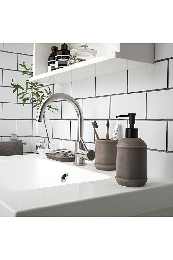 Tvalsjön Banyo Seti 3 Parça Sabunluk Diş Fırçalık
