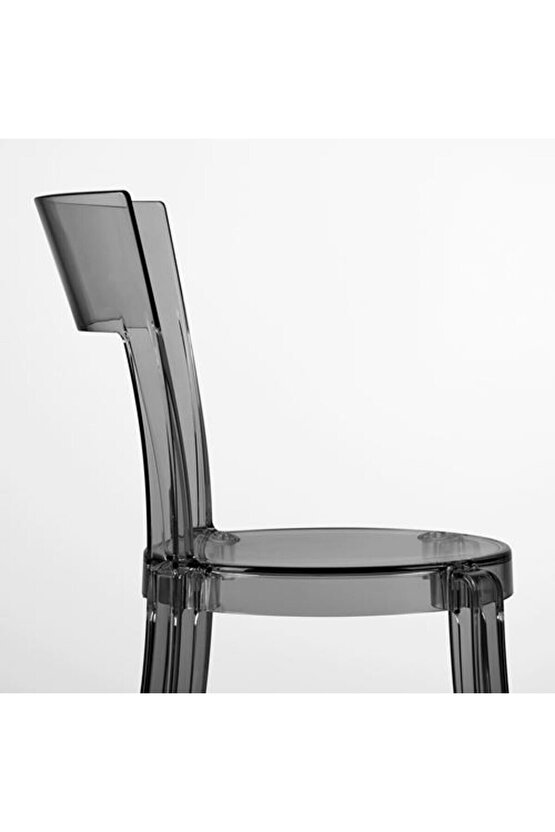 - STEIN, plastik sandalye, şeffaf gri