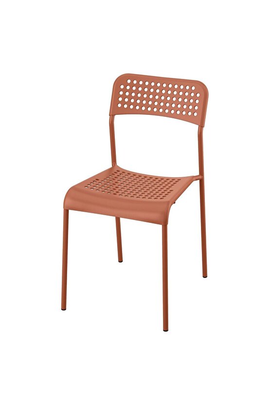 plastik sandalye, kırmızı-kahverengi