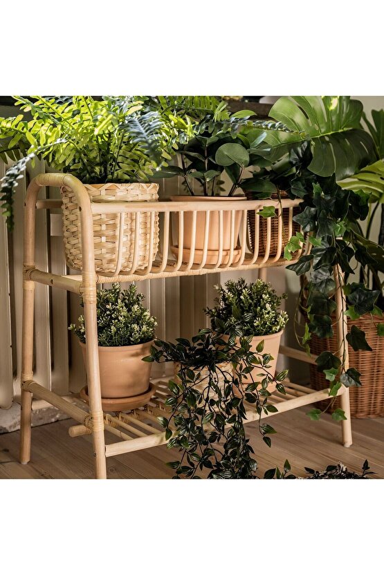 el dokuması çiçeklik, rattan, 60 cm