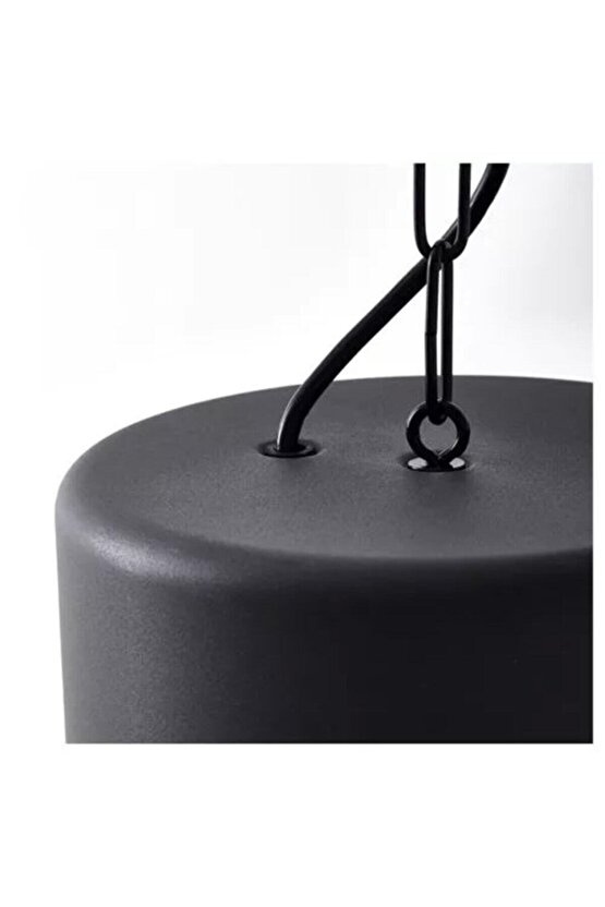 Hektar Sarkıt Lamba, Koyu Gri, Yemek Masası Ve Bar Masası Lambası 38 Cm