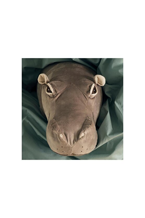 yumuşak oyuncak, gri, 56 cm, su aygırı