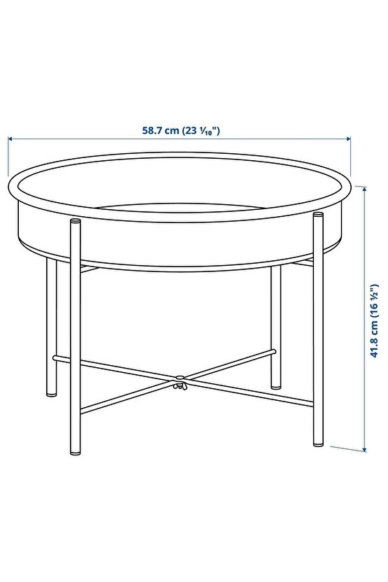 Sehpa Yeşil Renk KULTURSKOG çiçeklik, açık yeşil, 58 cm