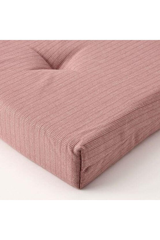 Sandalye Minderi Pembe Renk MeridyenDukkan 3542x40x4 cm Cırt Cırtlı Bantlı