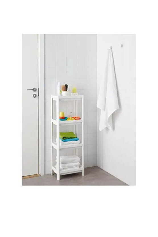 Premium Ürün Kaliteli Üretim Dayanıklı Şık Tasarım Pratik Kullanım 37x23x101 Cm Raf Ünitesi VESKEN