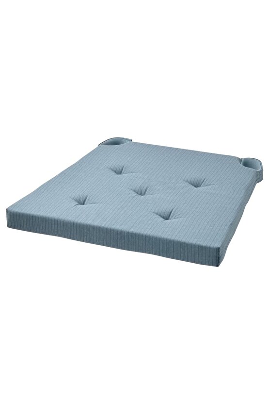 Justına Mavi Sandalye Minderi Cırt Cırt Bantlı 3542x40x4 Cm Minder