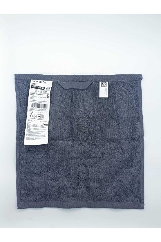 4 Adet El Havlusu, Koyu Gri Renk MeridyenDukkan 30x30 cm Pamuk ,4 Li El-Kurulama Havlu