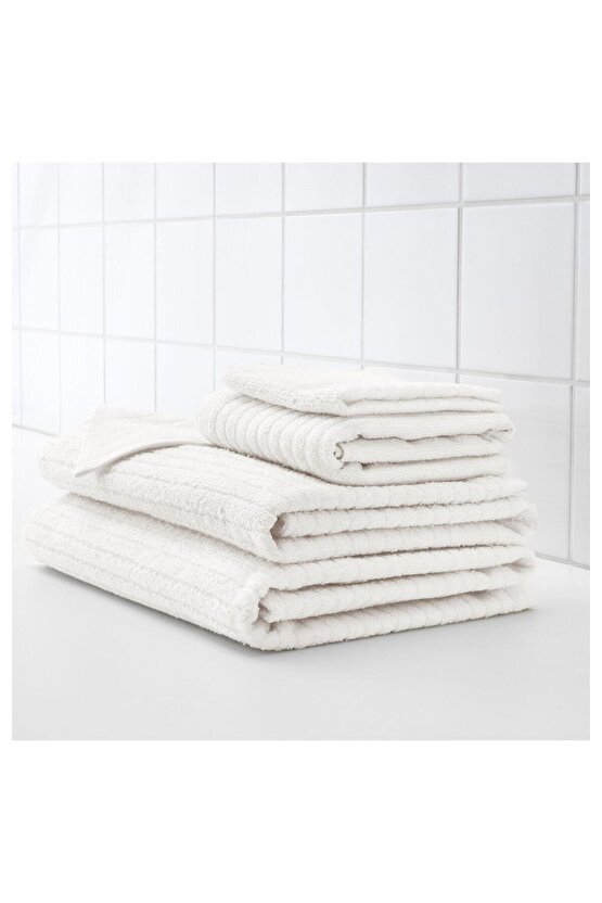 4 Adet Banyo-Mutfak El Havlusu Beyaz Renk 30x30 cm, 4 Lü